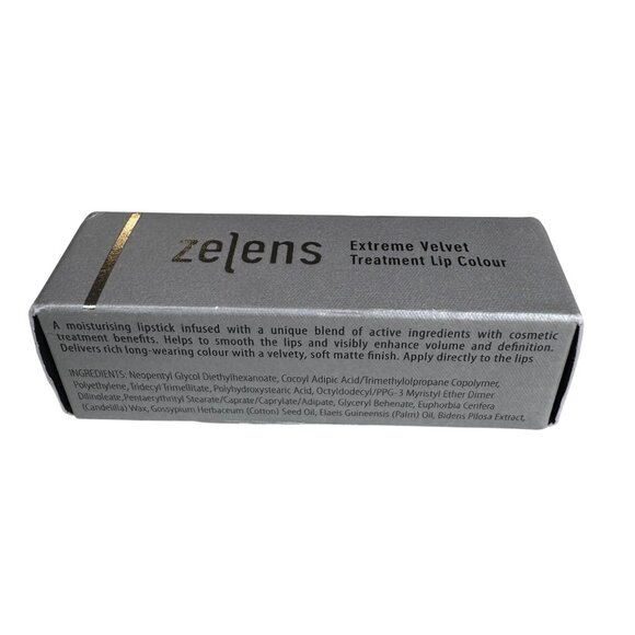 Zelens Extreme Velvet Treatment Lip Colour Deep Red 5ml Moisturising Lipstick - Picture 4 of 6